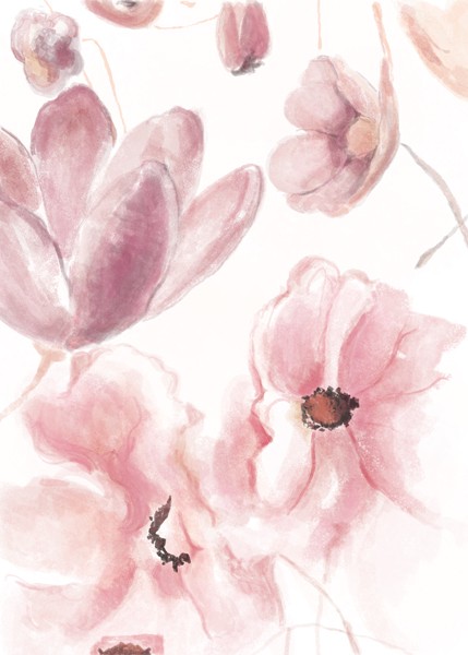 Digital painting - Te japońskie kwiaty są dla Pani