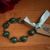 Jolanta Krawiec - Awenturyn zielony z Rosji  Bransoletka kolekcja vintage