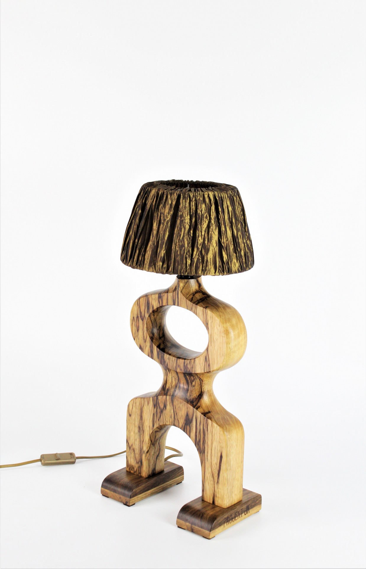 Lampa stołowa -FARO-, rzeżba z drewna, lampa nocna, lampa biurkowa, prezent dla domu, modern art, na